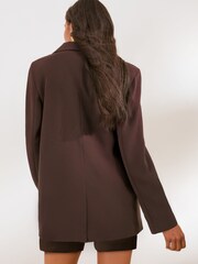 Friends Like These Purple Fig Oversized Boyfriend Blazer - Image 6 of 6