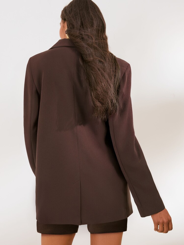 Friends Like These Purple Fig Oversized Boyfriend Blazer - Image 6 of 6