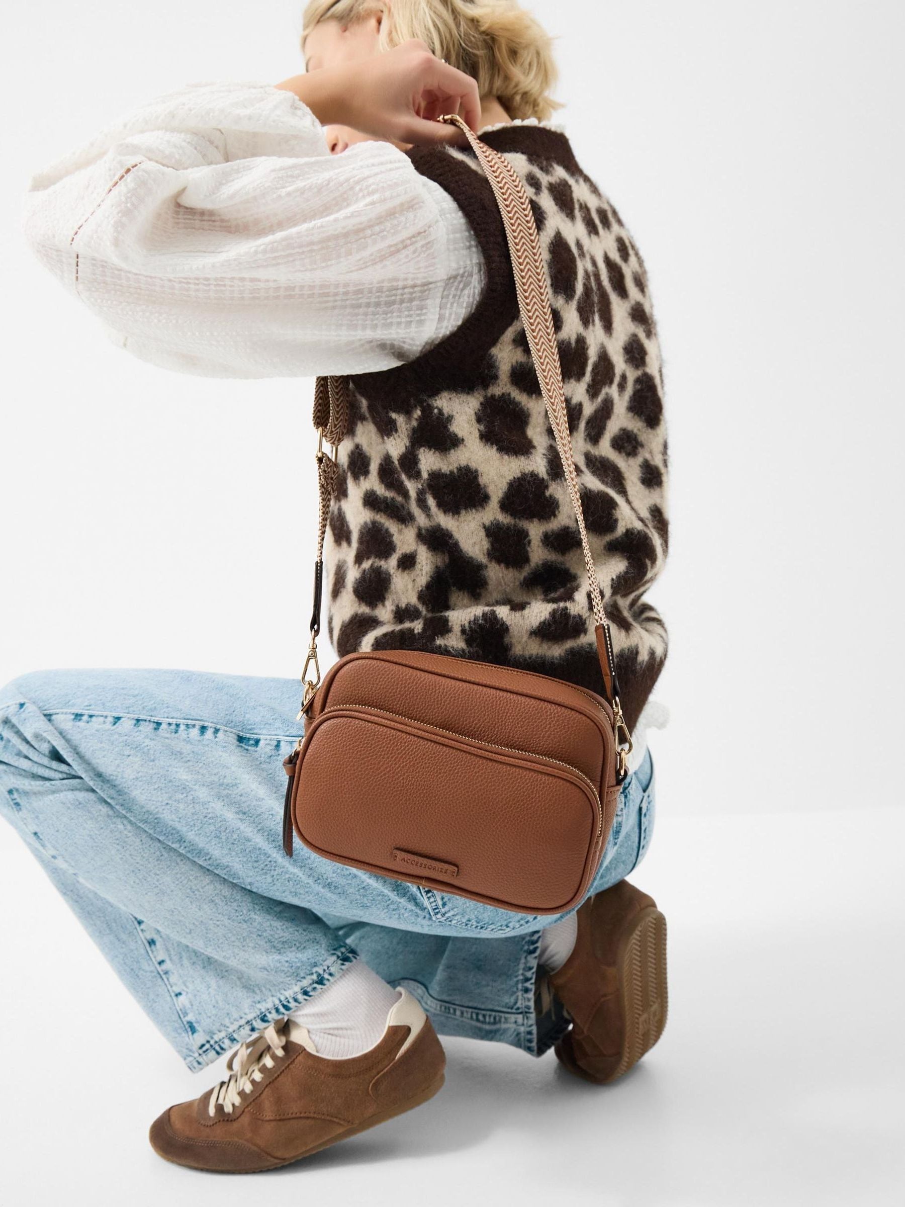 Buy Accessorize Brown Double Zip Camera Bag from the Next UK