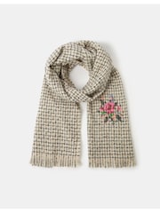 Accessorize Natural Floral Check Print Blanket Scarf - Image 2 of 2