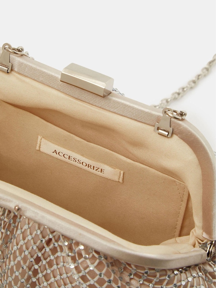 Accessorize 亮片夹框手拿包 - 2的图像2｝