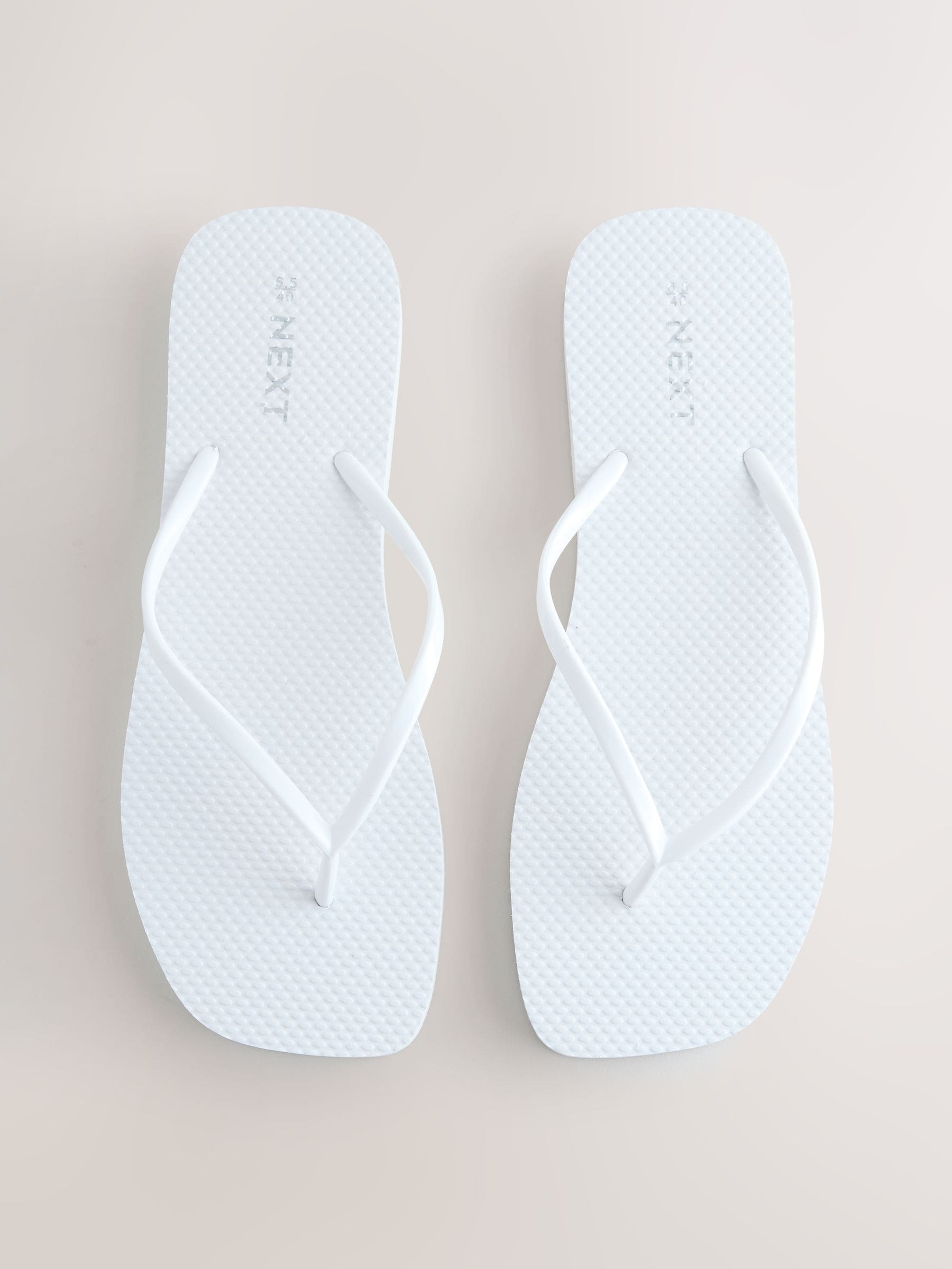 Buy White Square Toe Flip Flops from Next Canada