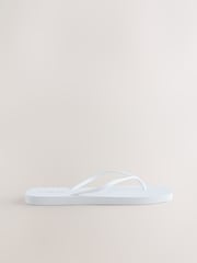 White Square Toe Flip Flops - Image 2 of 5