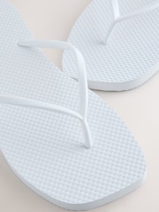 White Square Toe Flip Flops - Image 4 of 5
