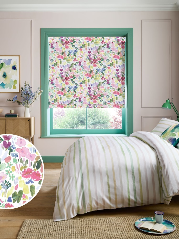 Bluebellgray Cerise Flora Made to Measure Blind - Image 1 of 6