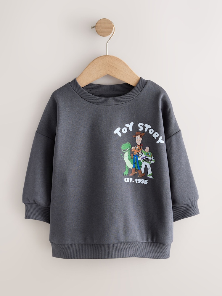 Charcoal Grey Toy Story Crew Sweat Top (3mths-7yrs) - Image 1 of 3