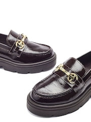 Moda in Pelle Brown Eisa Chunky Loafers With Detailed Apron Trim - Image 4 of 4