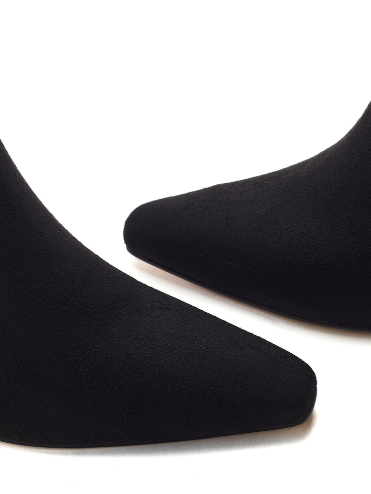 Moda in Pelle Black Opalia Square Toe Ankle Boots - Image 4 of 4 Moda in Pelle Black Opalia Square Toe Ankle Boots - Image 4 of 4