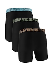 Under Armour Black Performance Tech Solid 6" Boxers 3 Pack - Image 2 of 5