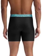 Under Armour Black Performance Tech Solid 6" Boxers 3 Pack - Image 4 of 5