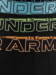 Under Armour Black Performance Tech Solid 6" Boxers 3 Pack - Image 5 of 5