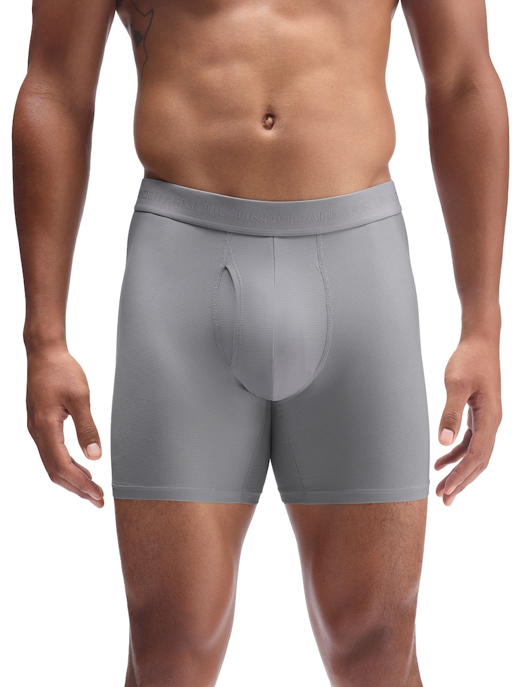 Under Armour Grey Performance Tech Mesh Mod  6" Boxers 3 Pack - Image 1 of 5