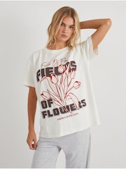 Skinnydip White Fields of Flowers T-Shirt - Image 2 of 4