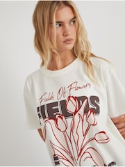 Skinnydip White Fields of Flowers T-Shirt - Image 4 of 4