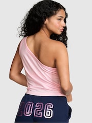 Victoria's Secret Pink Coconut Pink Jersey One Shoulder Top - Image 2 of 2