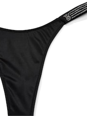 Victoria's Secret Black Thong Stripe Shine Strap Knickers - Image 4 of 4