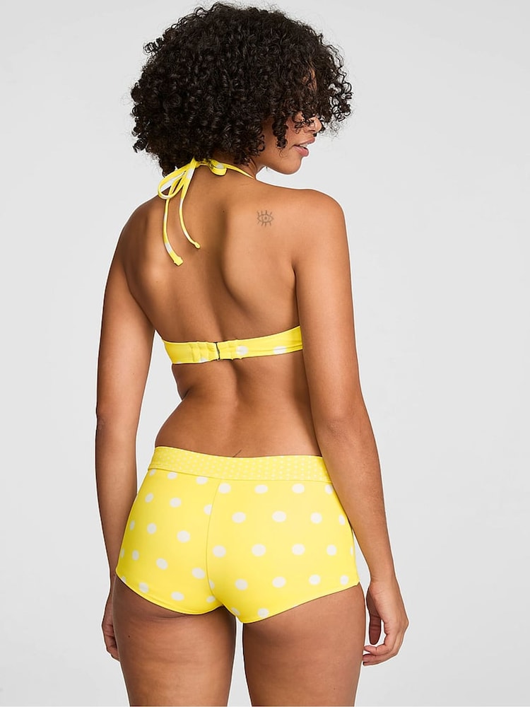 Victoria's Secret Pink Yellow Polka Dot Print Push Up Bikini Top - Image 2 of 2