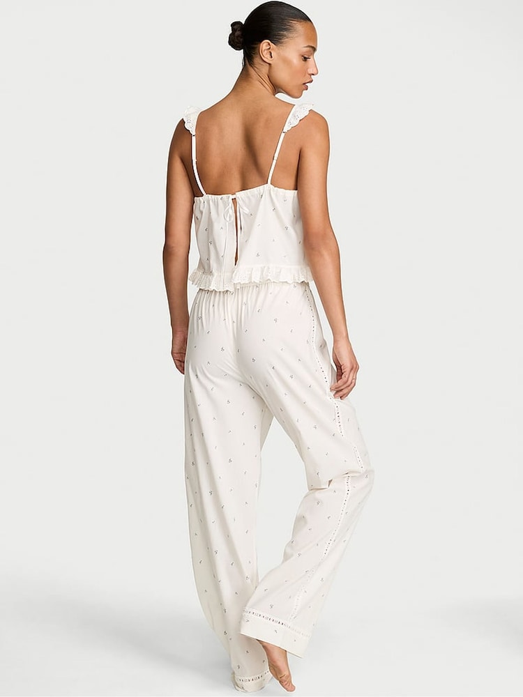 Victoria's Secret Coconut White Ditsy Floral Cami Long Pyjamas Set - Image 2 of 2