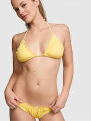 Victoria's Secret Pink Yellow Polka Dot Print Cheeky Bikini Bottoms - Image 1 of 2