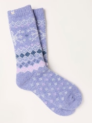 FatFace Purple Fairisle Super Soft Socks - Image 1 of 2