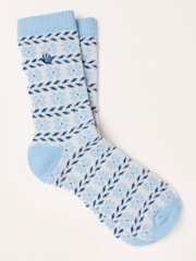 FatFace Cream Fairisle Socks - Image 1 of 2