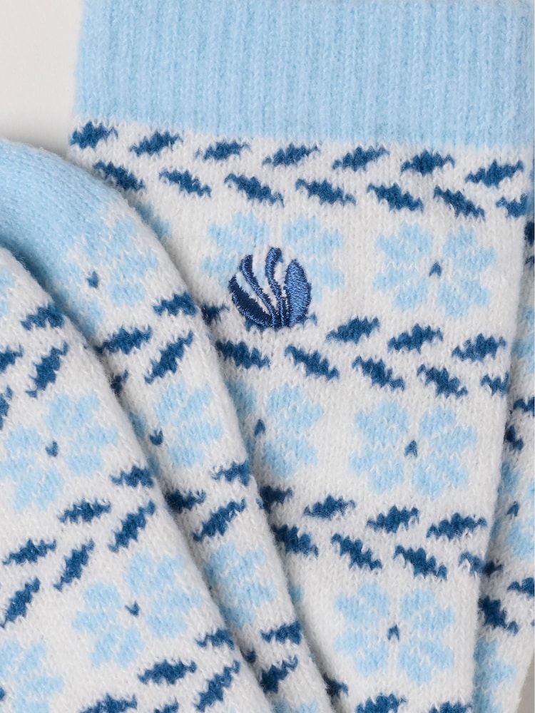 FatFace Cream Fairisle Socks - Image 2 of 2