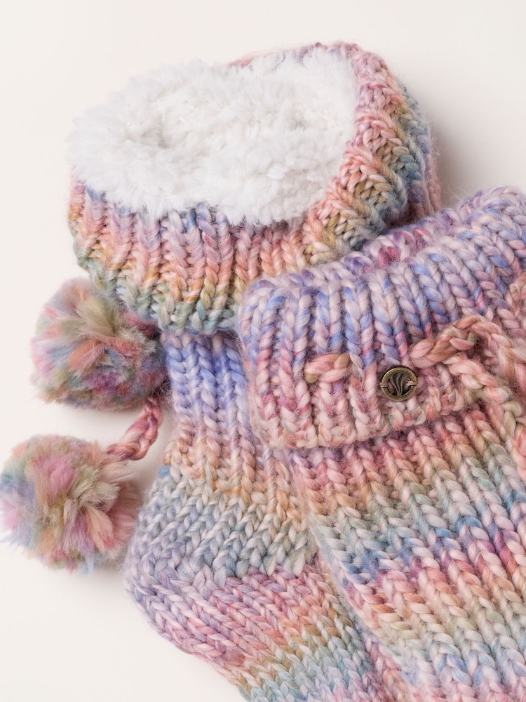 FatFace Multi Colour Ombre Slipper Socks - Image 2 of 2