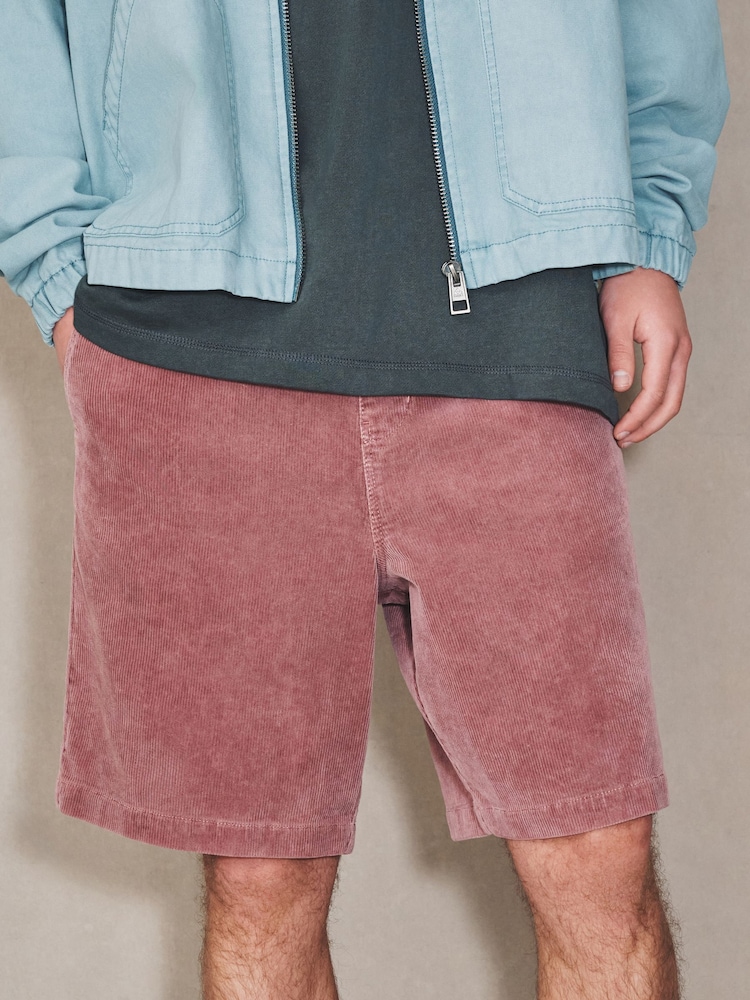 Roz - EDIT Corduroy Drawstring Waist Shorts - Imaginea 1 din 11