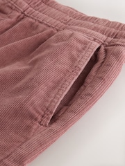 Roz - EDIT Corduroy Drawstring Waist Shorts - Imaginea 10 din 11