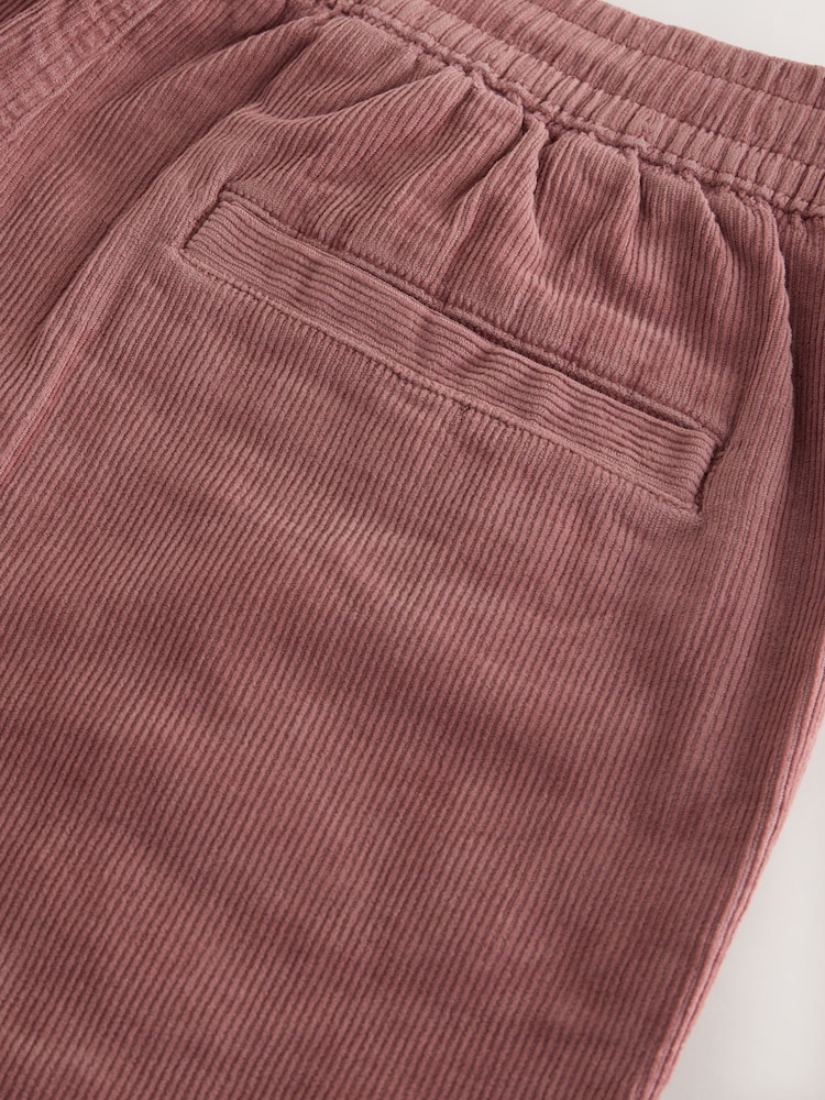 Roz - EDIT Corduroy Drawstring Waist Shorts - Imaginea 11 din 11