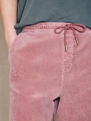 Roz - EDIT Corduroy Drawstring Waist Shorts - Imaginea 5 din 11