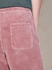 Roz - EDIT Corduroy Drawstring Waist Shorts - Imaginea 6 din 11