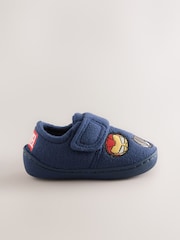 marine - Chaussons Marvel Cosy à fermeture par contact à semelle de cuvette - Image 2 de 5