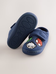 marine - Chaussons Marvel Cosy à fermeture par contact à semelle de cuvette - Image 5 de 5
