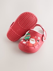 Red Festive - Warm Lined Slipper Clogs - Larawan 4 ng 5