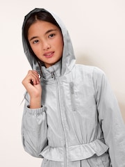 Lipsy Blue Shower Resistant Lightweight Peplum Raincoat (5-14yrs) - Image 3 of 5