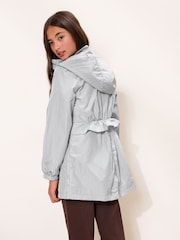 Lipsy Blue Shower Resistant Lightweight Peplum Raincoat (5-14yrs) - Image 4 of 5