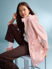 Pink - Lipsy Shower Resistant Lightweight Peplum Raincoat (5-14yrs) - Larawan 5 ng 6