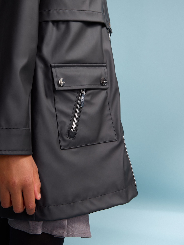 Lipsy Black Shower Resistant Lightweight Raincoat (5-14yrs) - Image 5 of 5