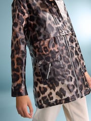 Brown Leopard - Lipsy Shower Resistant Lightweight Raincoat (5-14yrs) - Larawan 2 ng 6