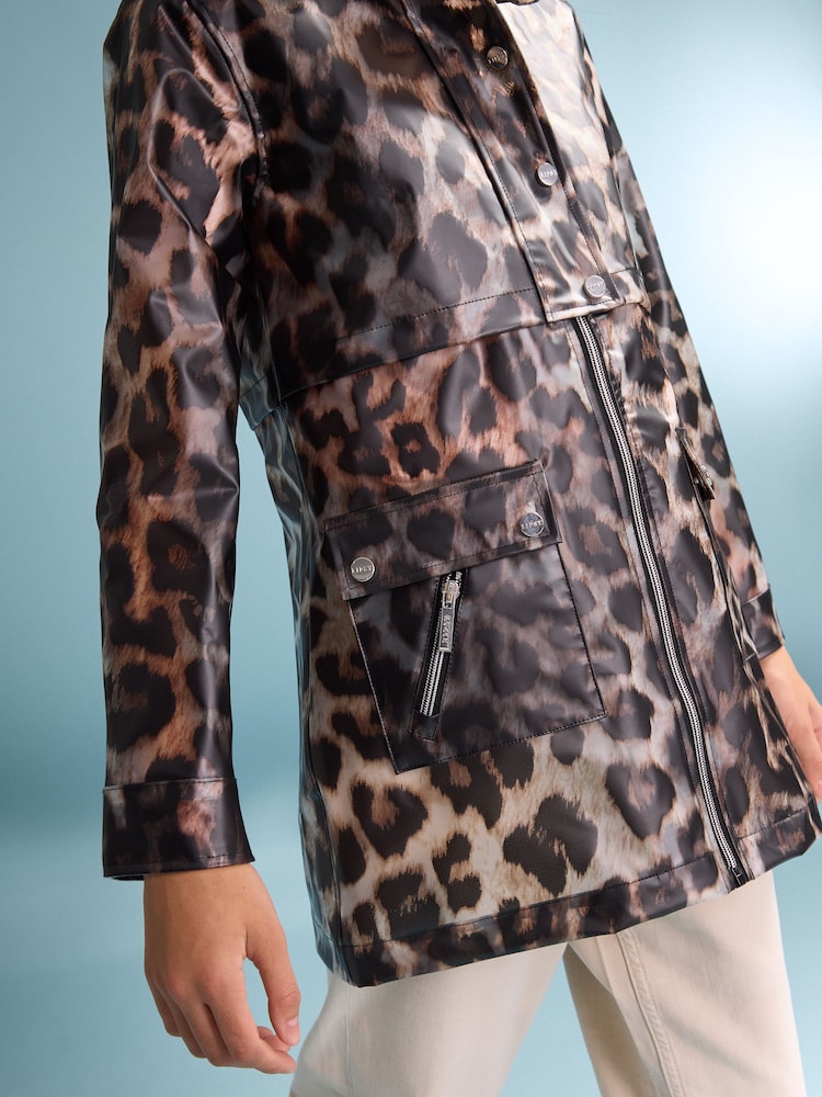 Brown Leopard - Lipsy Shower Resistant Lightweight Raincoat (5-14yrs) - Larawan 2 ng 6