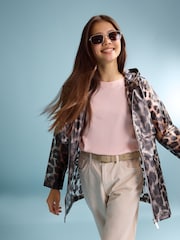 Brown Leopard - Lipsy Shower Resistant Lightweight Raincoat (5-14yrs) - Larawan 3 ng 6