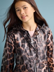 Brown Leopard - Lipsy Shower Resistant Lightweight Raincoat (5-14yrs) - Larawan 5 ng 6
