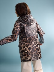 Brown Leopard - Lipsy Shower Resistant Lightweight Raincoat (5-14yrs) - Larawan 6 ng 6