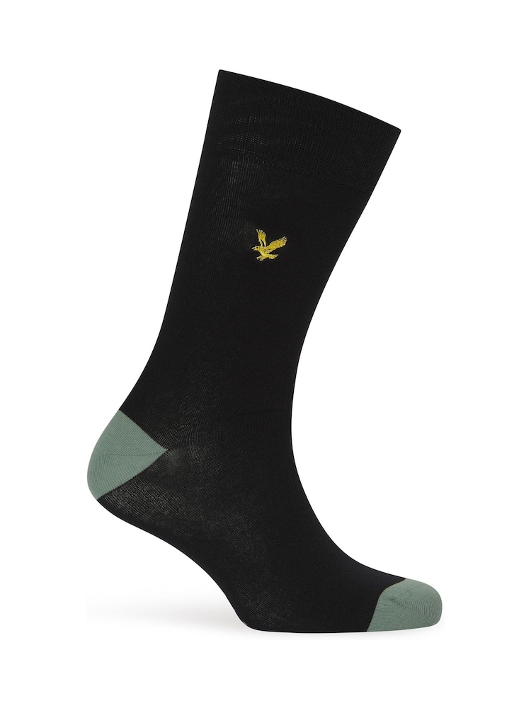 Lyle & Scott Black Graham Cotton Socks 5 Pack - Image 2 of 6 Lyle & Scott Black Graham Cotton Socks 5 Pack - Image 2 of 6