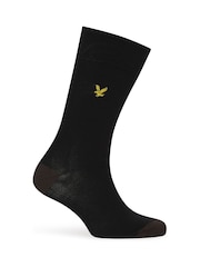 Lyle & Scott Black Graham Cotton Socks 5 Pack - Image 5 of 6