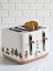 Cream Christmas Hamish the Highland Cow 4 Slice Malvern Toaster - Image 1 of 1