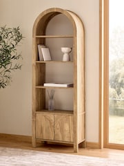 Mid Natural Arches Mango Wood Effect Narrow Shelf - Image 3 of 11