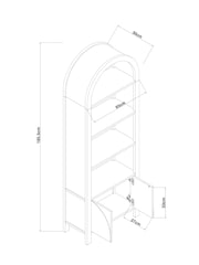 Mid Natural Arches Mango Wood Effect Narrow Shelf - Image 5 of 11