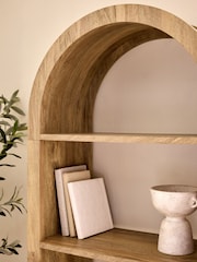 Mid Natural Arches Mango Wood Effect Narrow Shelf - Image 7 of 11